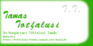 tamas totfalusi business card